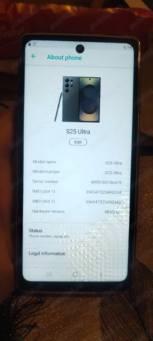 Vând samsung s25 ultra 