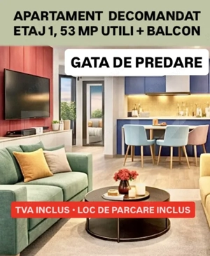 SUPER PRET! Apartament cu 3 camere + balcon,  ETAJ 1, 1 loc de parcare, Giroc