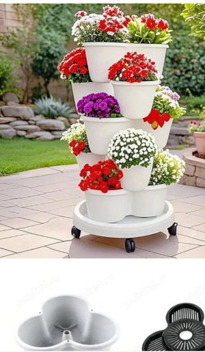 Vând ghiveci pentru flori cu multe etaje 