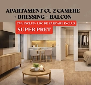 Apartament decomandat cu 2 camere + balcon,1 loc de parcare,  SUPER PRET Giroc