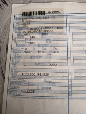 Vând rulota Delta an 1996 înmatriculată acte la zi greutate 650kg - imagine 2