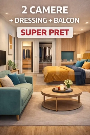 Super PRET! Apartament cu 2 camere, decomandat, Giroc