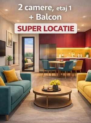 Apartament cochet cu 2 camere, etaj 1, Giroc,