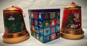 3 cutii muzicale din tablă pentru dulciuri, funcționale