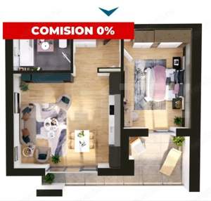 Comision 0 | Apartament de vanzare,  2 camere, 54  mp, zona Torontalului