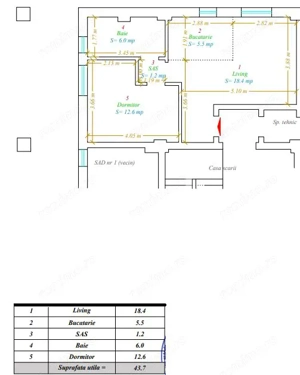 SX688 2 Camere - Sud Plaza - Disponibil Imediat - imagine 11