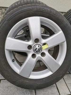 Roti aliaj 16" 5x112 cu anvelope de vară DUNLOP 205/55 /16  - imagine 8