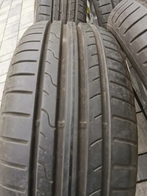 Roti aliaj 16" 5x112 cu anvelope de vară DUNLOP 205/55 /16  - imagine 5