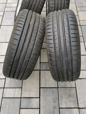 Roti aliaj 16" 5x112 cu anvelope de vară DUNLOP 205/55 /16  - imagine 4