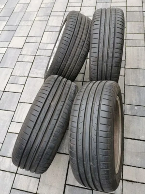 Roti aliaj 16" 5x112 cu anvelope de vară DUNLOP 205/55 /16  - imagine 3