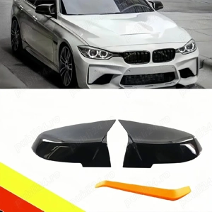 Capace oglinzii retrovizoare compatibil cu BMW 1/2/3/4 serie – Negru strălucitor - imagine 3