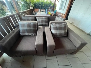 Canapea extensibila cu doua fotolii