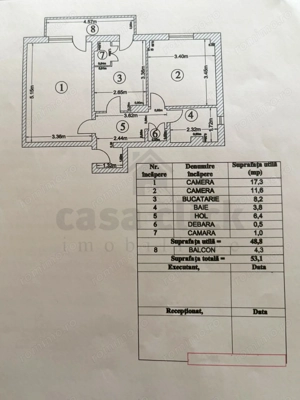 Apartament 2 camere decomandat, etaj 3, vedere la Dunăre   Mazepa 2 - imagine 9
