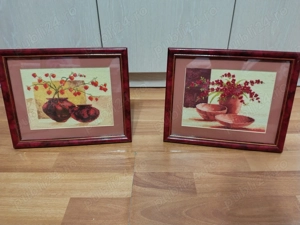Vând tablouri pereche goblen cusut punct mic