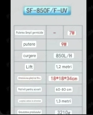 Filtru extern pentru acvariu cu lampă UV incorporata - imagine 4