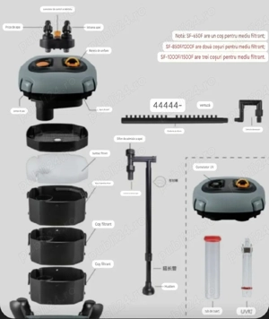 Filtru extern pentru acvariu cu lampă UV incorporata - imagine 3
