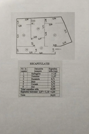 Apartament cu potential format din 2 cam si 2 balc