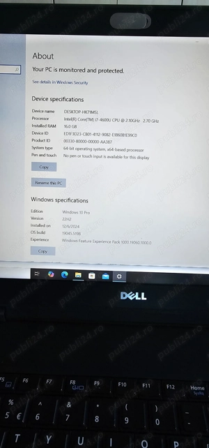 Laptop Dell Latitude E5540 cu procesor Intel  Core  i7-4600U - imagine 3