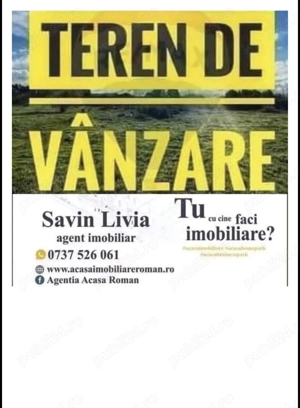 De vanzare teren in Roman, 15,9 hectare 12 euro mp