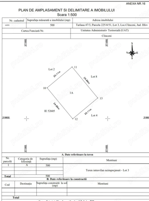 Teren 500m  8300euro+TVA