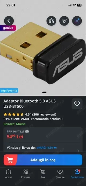 Adaptor bluetooth asus 5.0 USB-BT500