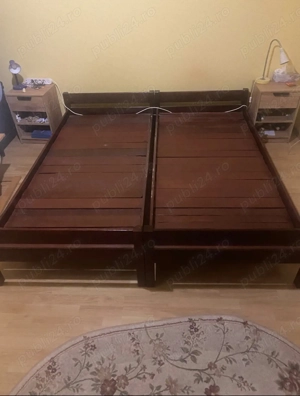 Vând 2 paturi cu saltele 