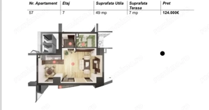 Apartament 1 camera 49 mp utili, parcare, view deosebit, West City Tower - imagine 2