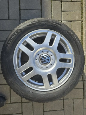 Vand Jante Aliaj Originale VW cu anvelope vara Barum nefolosite