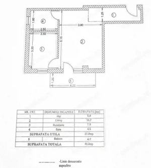 Apartament o camera, 41 mp, zona Galata - imagine 6