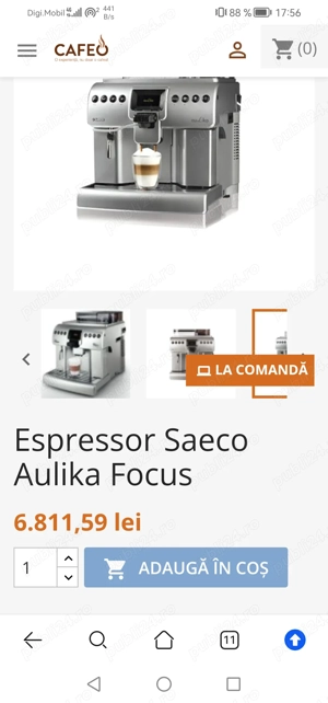 Aparat cafea saecco aulika  - imagine 2