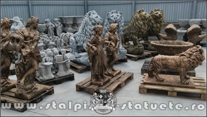 Statuete de grădină, din beton, arămiu antichizat. - imagine 4