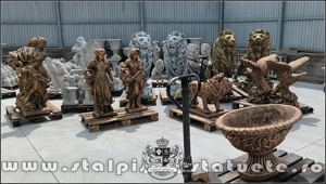 Statuete de grădină, din beton, arămiu antichizat. - imagine 3