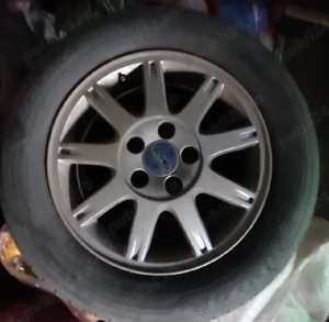 Roti Vara Ford 15" Jante Aliaj 5x108 Originale Cauciucuri Dunlop 195 65 15