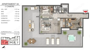 Apartament 3 camere Tractorul I Penthouse I Premium I COMISION 0% - imagine 3