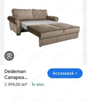 Canapea modernă bej - imagine 2