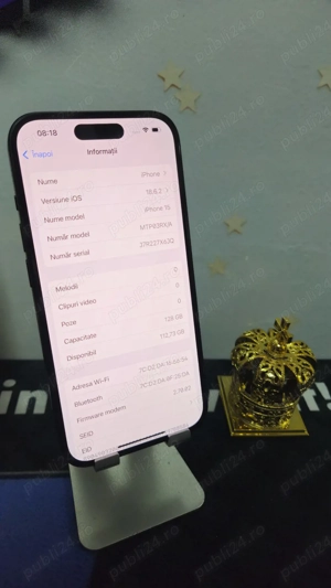 iPhone 15 Black 128GB Baterie:100%.Pre  fix! - imagine 2