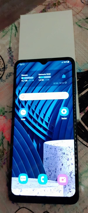Samsung Galaxy A 12 în cutie. Stocare 64 Gb  4 Gb rami