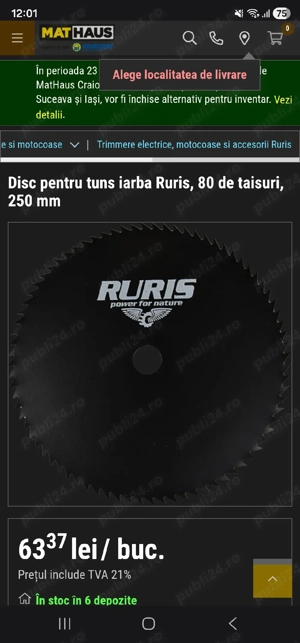 Vând sau schimb 3 Discuri Motocoasă Ruris - imagine 4
