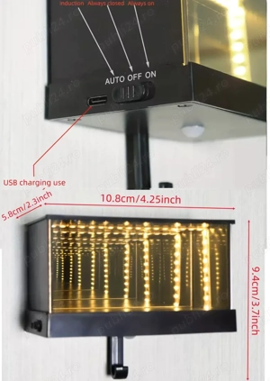 Display auto / Suport chei tip garaj auto cu Oglindă LED Infinity pt Hot Wheels - imagine 3