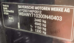 BMW X3 X-DRIVE . X -Line . 313 Cp . 3,0 Diesel(35d). In regim de consignatie . - imagine 20