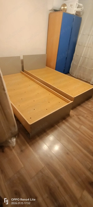 2 Paturi cu tot cu saltele 