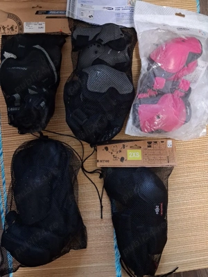 Set 6 bucati aparatori genunchi, cot si mana pentru copii, protectie sportiva, multicolor