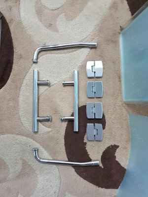 Cabina dus colt, sticla securizata mata, grosime 6 mm, 90x90x185cm, folosita, stare ca noua - imagine 5