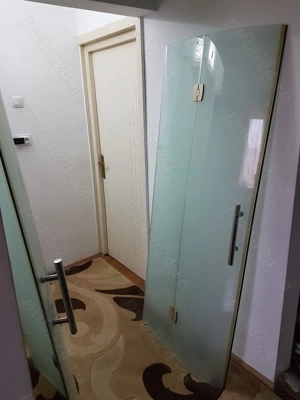 Cabina dus colt, sticla securizata mata, grosime 6 mm, 90x90x185cm, folosita, stare ca noua - imagine 2