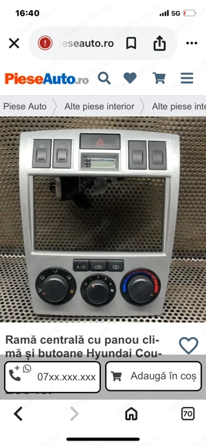 Unitate comanda climatroni Hyundai coupe an 2006 - imagine 2