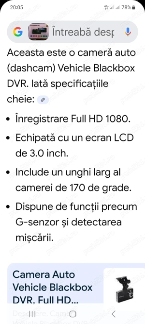 vînd cameră auto nouă - imagine 3