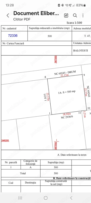  Teren  Balotesti ,str Orhideelor  - imagine 5