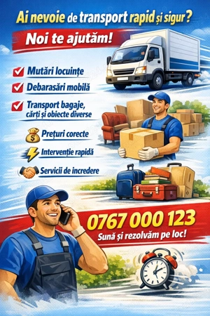 Transport mobilă   mutări   debarasari 