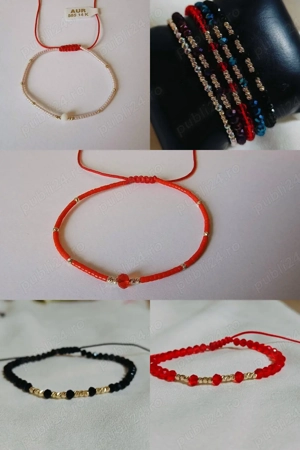 Super OFERTA  Bratari snur cu bilute aur 14k - imagine 2