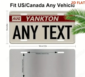 Plăcuțe Auto Personalizate – Orice Text – CELE MAI MICI PREȚURI